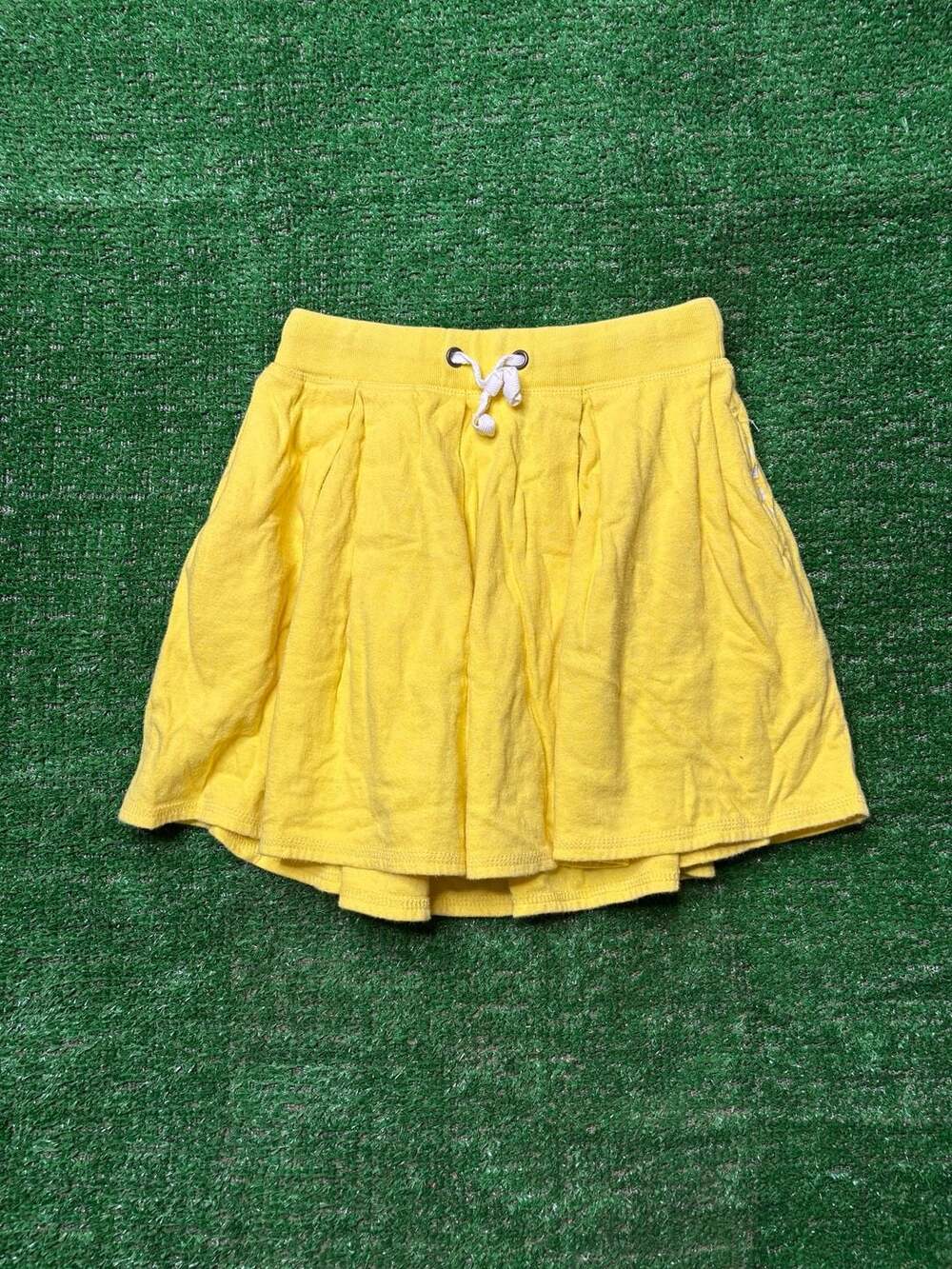 Mini Boden Yellow Cotton Knit Skirt Size 7-8Y